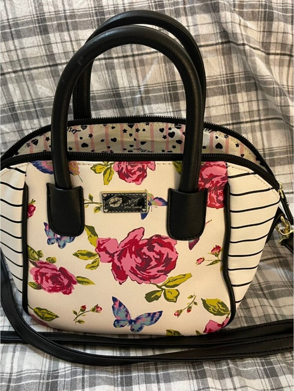 Luv Betsey by Betsey Johnson Floral Mini Satchel Crossbody Bag